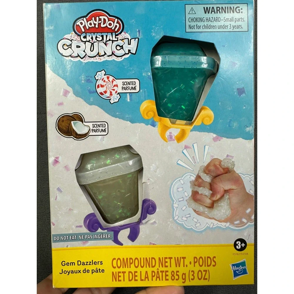 Play Doh Crystal Crunch Gem Dazzlers Scented Compound 85g‎ 3oz New